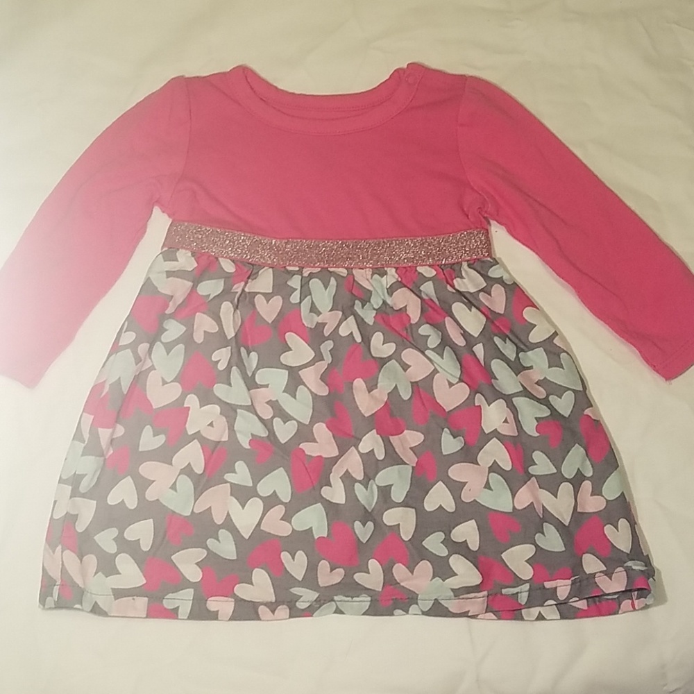 Pink Heart long sleeve dress